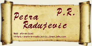 Petra Radujević vizit kartica